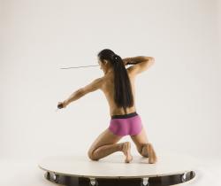 ELMER DIFFERENT KNEELING POSES WITH KATANA